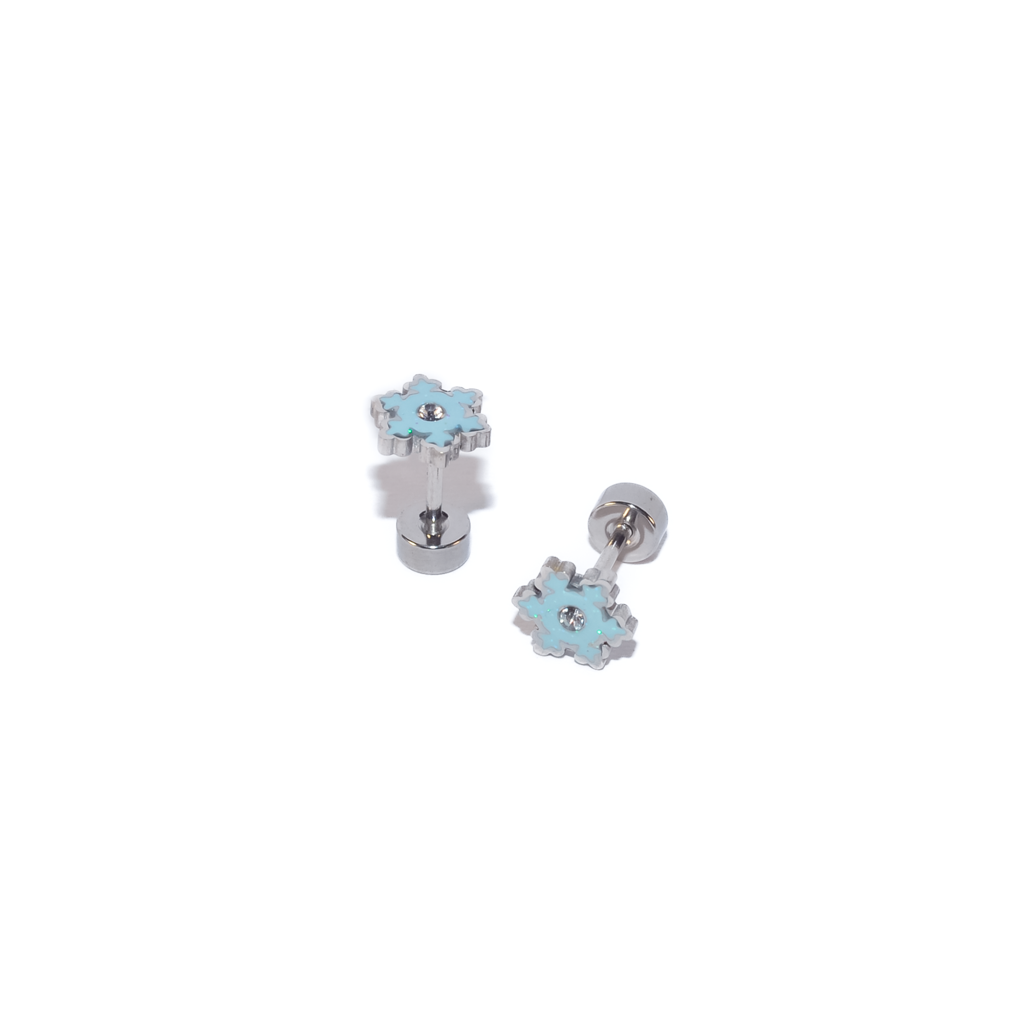Adorn512 - Wholesale Stud/Post Earrings - Snowflake Enamel Screwbacks1