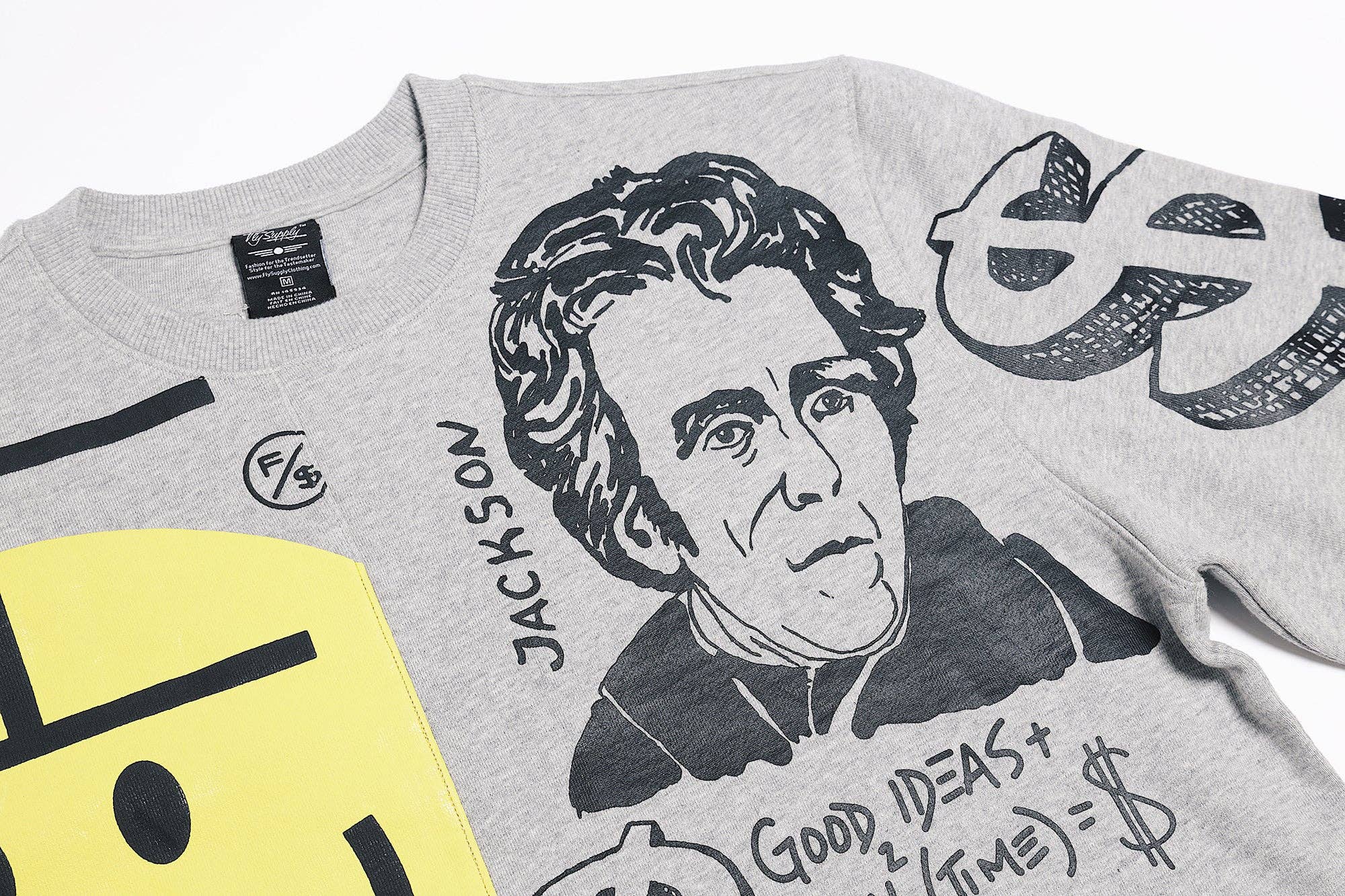 Heather Grey New Rich Crewneck Sweater (Heather Grey) for wholesale on Faire5