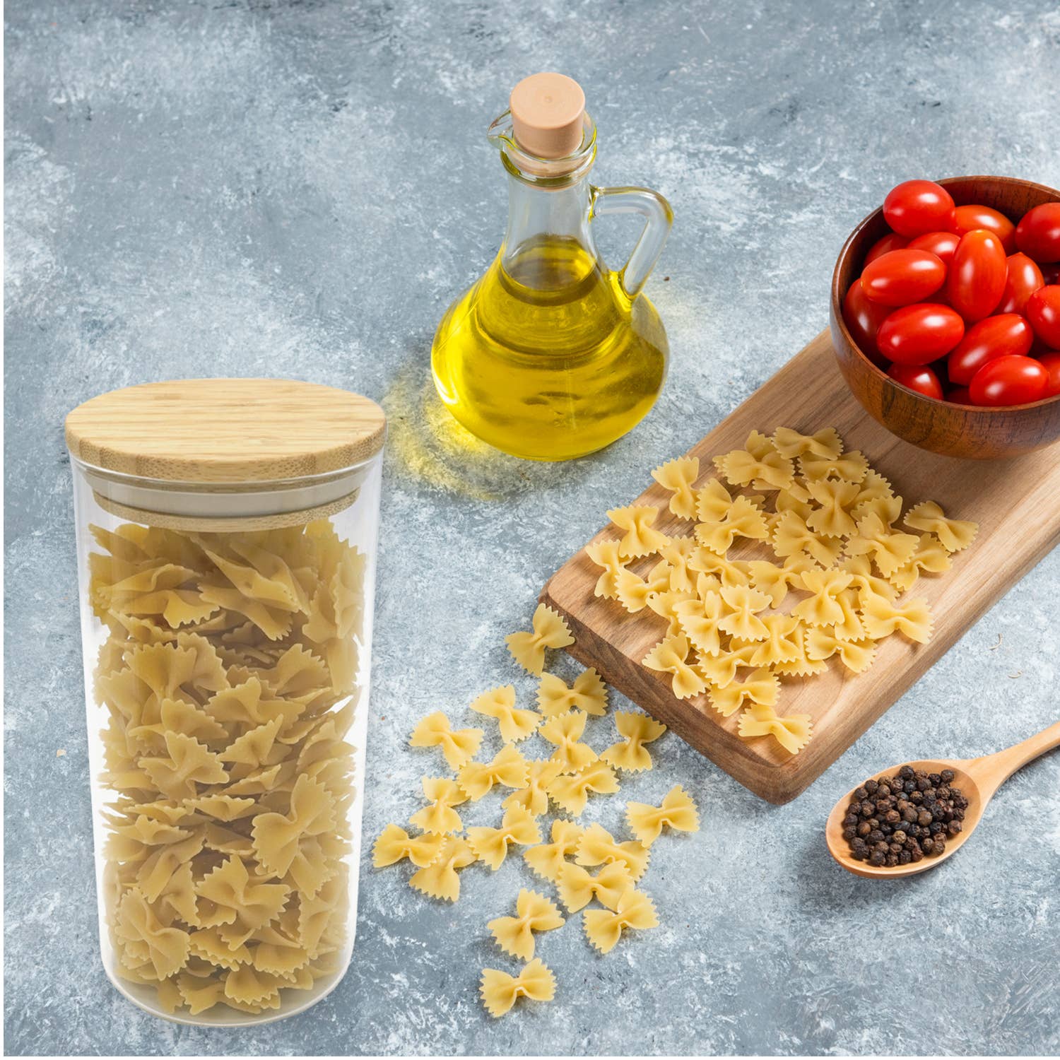 Fackelmann - Wholesale Food storage container - Fackelmann Eco Friendly 1.15L Glass Storage Box1