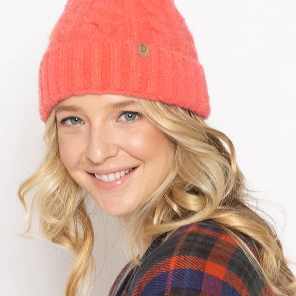 Do Everything In Love® - Wholesale Beanie - Dames - Muts met kabelgebreide manchet4