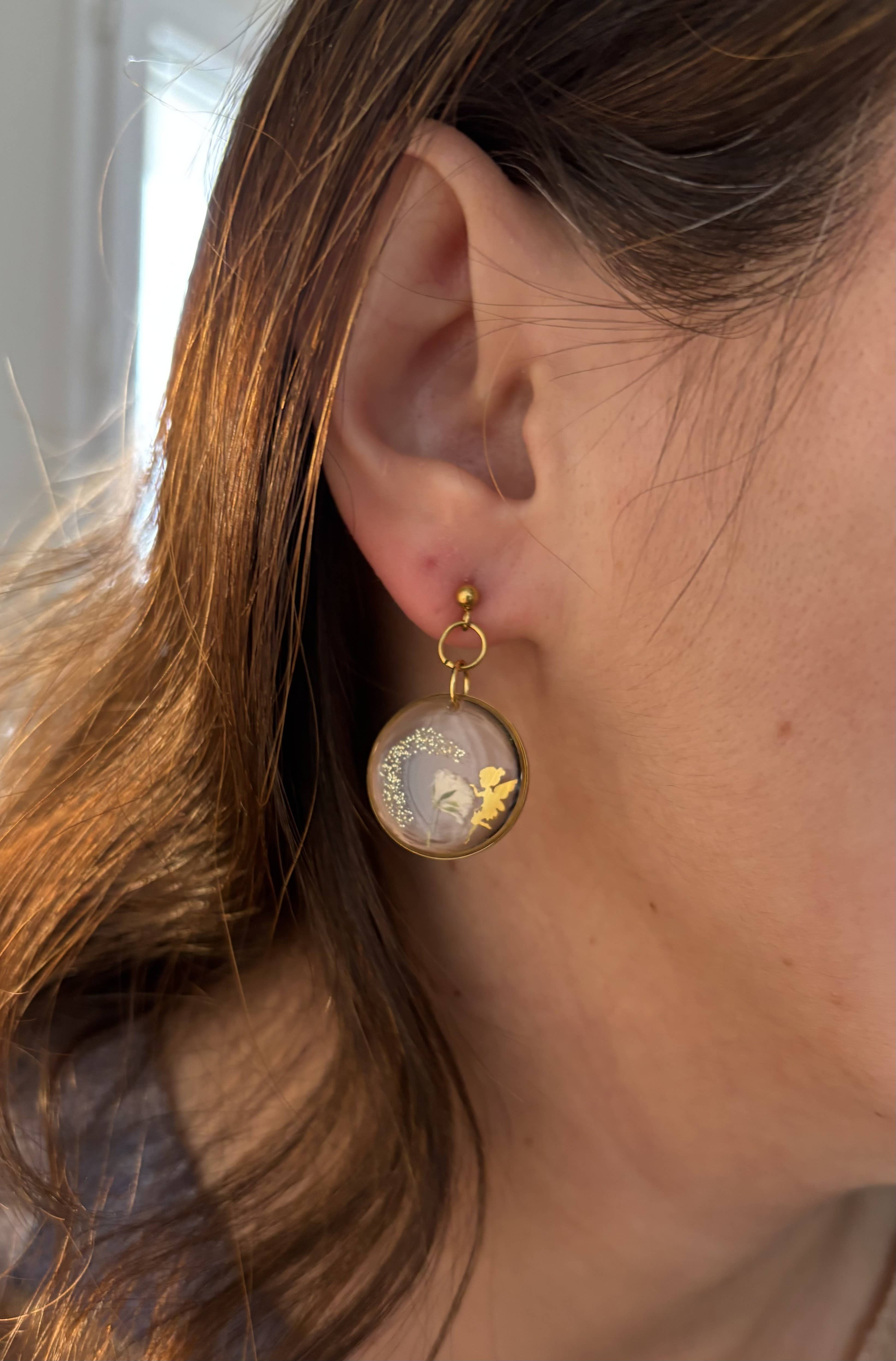 Madame Cousette - Wholesale Dangle Earrings - "Gypsophila Fairy" earrings3