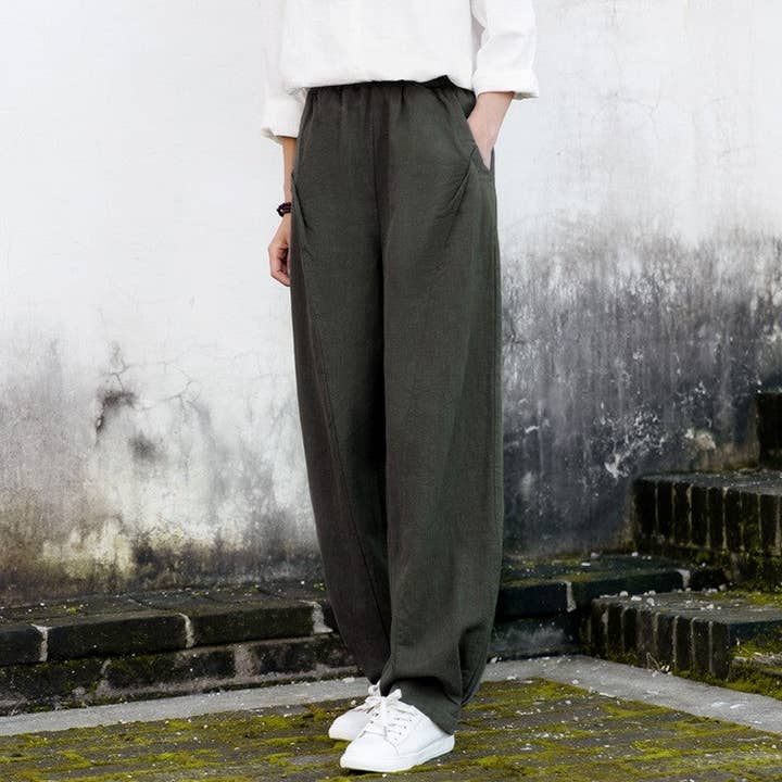 UZ Wholesale Store - Wholesale Pants - Women's - Lightweight Casual Lantern Pants in Solid Color2