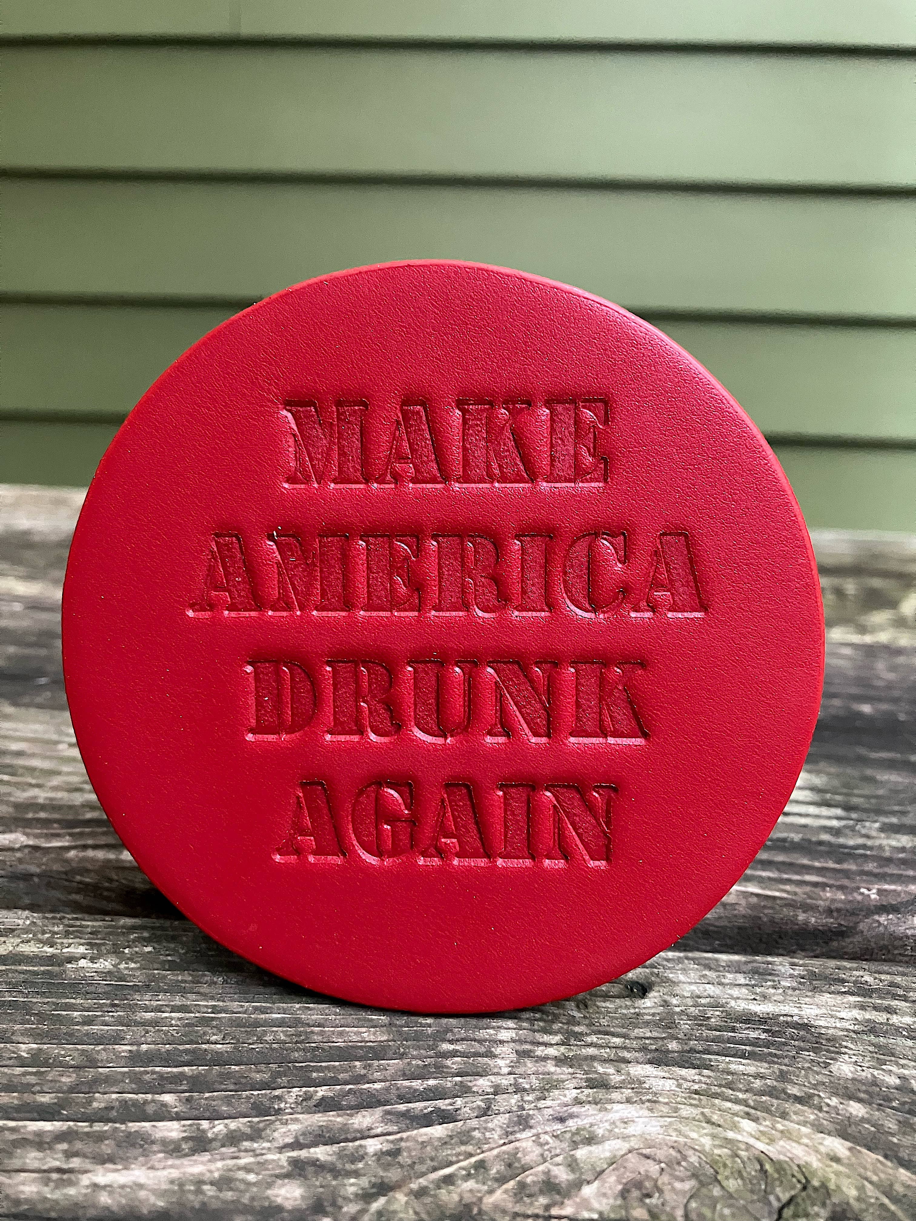Jimmyrockit - Vente Sous-verre - Sous-verres en cuir - Make America Drunk Again6