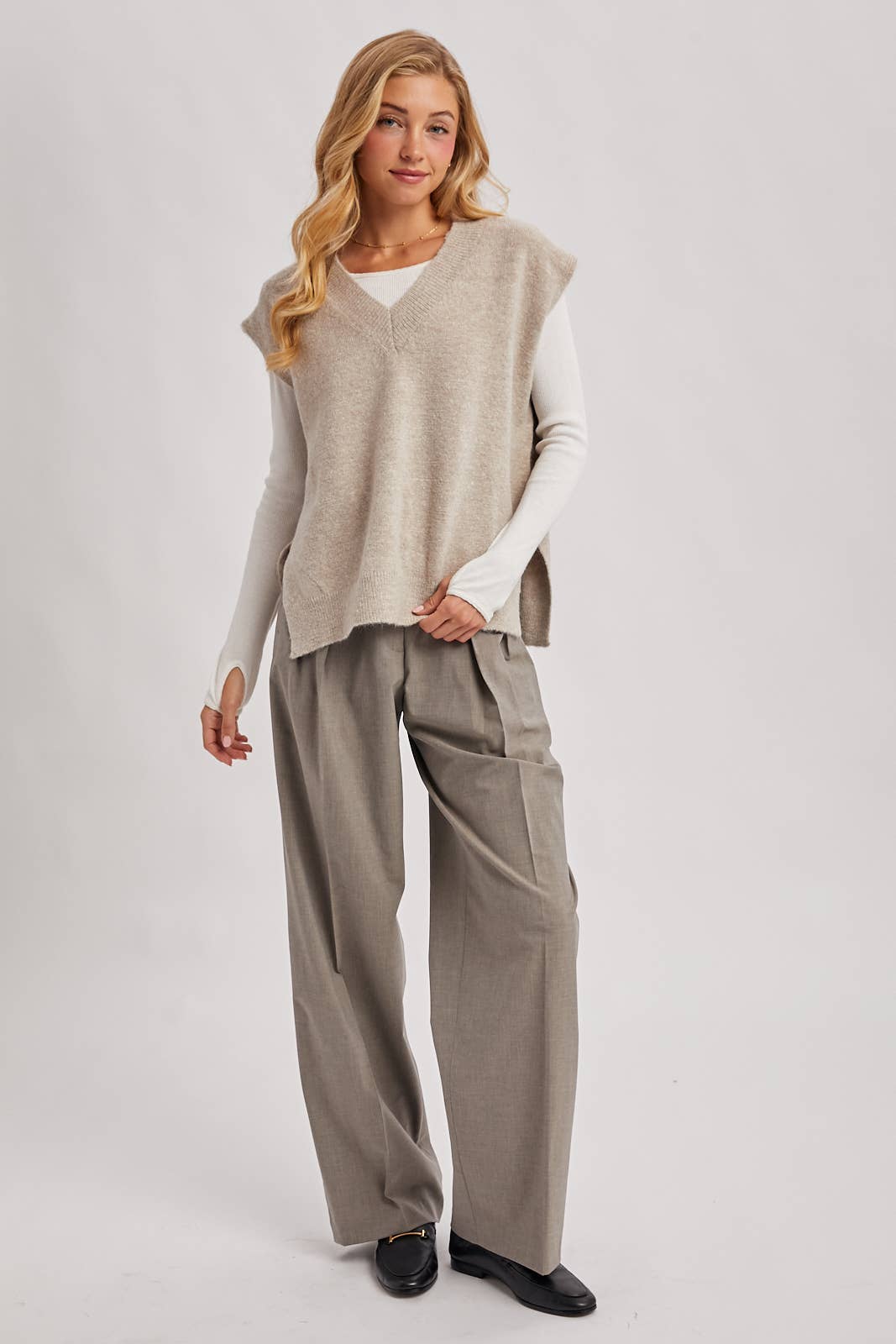 Bluivy - Wholesale Sweater Vest - Women's - OVERSIZED KNIT VEST18