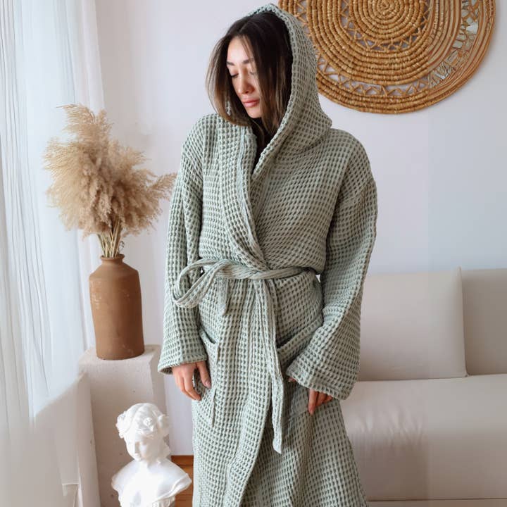 Vivamaison – Engroshandel Morgenkåbe - Unisex – Premium Vaflet Bomuld Badekåbe, Unisex Spa Komfort137