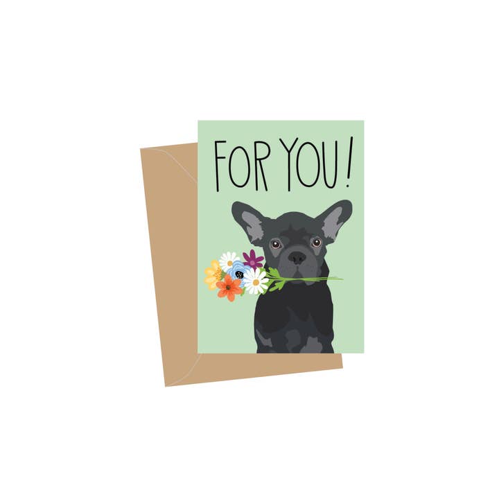 Mini Frenchie For You, Folded Enclosure Cards for wholesale by Apartment 2 Cards