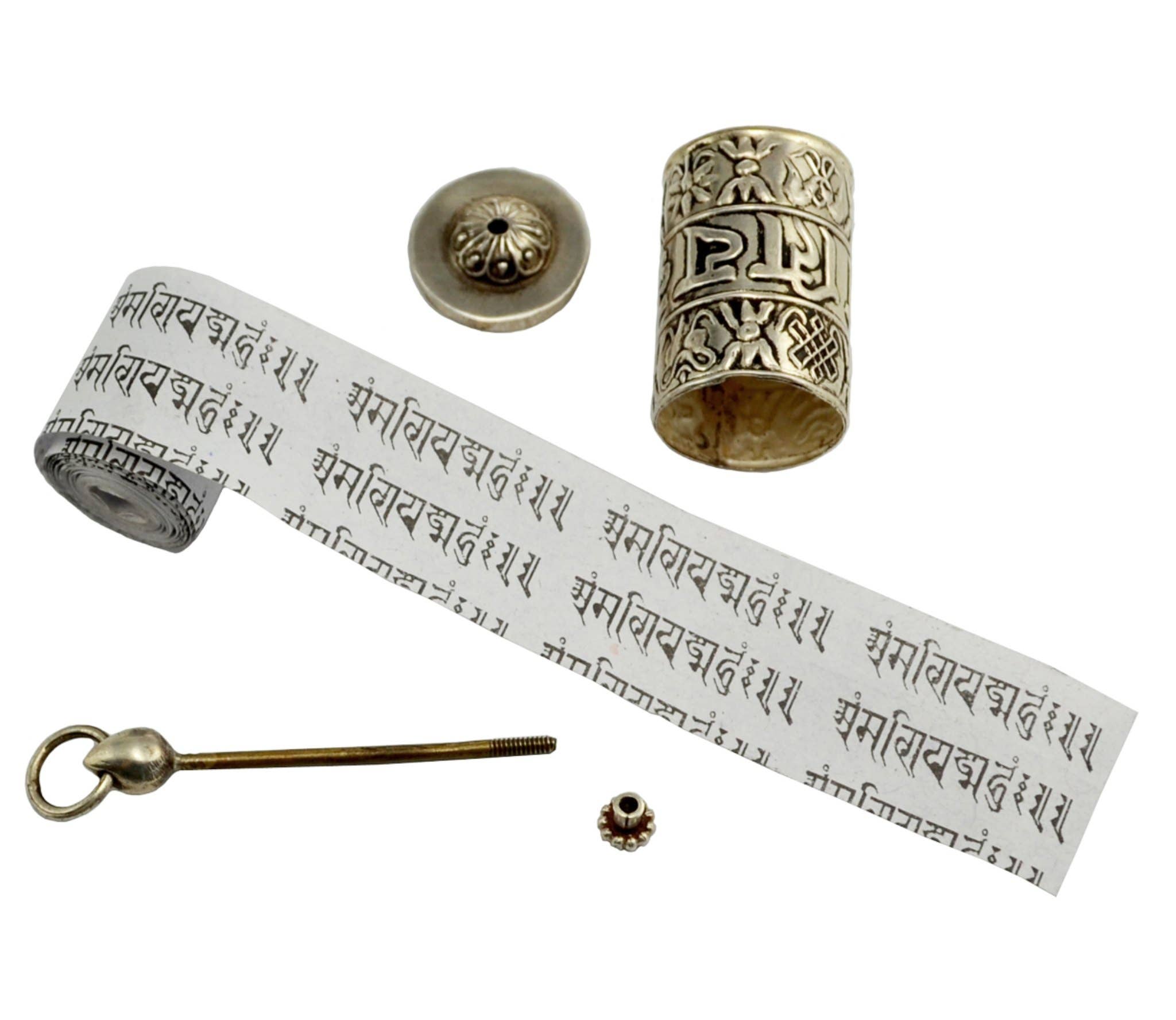 Didi Bahini Fair Trade - Wholesale Individual Charm/Pendant - Prayer Wheel Silver Pendant3