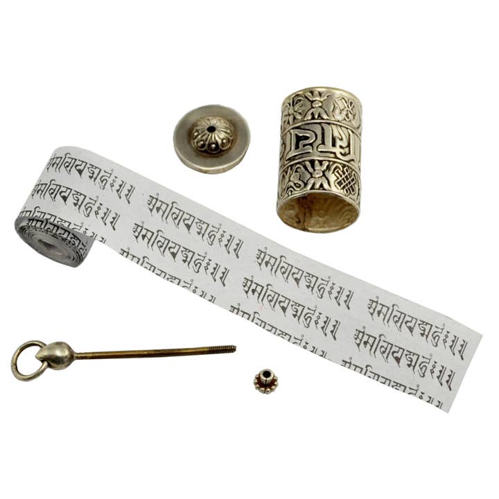 Didi Bahini Fair Trade - Wholesale Individual Charm/Pendant - Prayer Wheel Silver Pendant3
