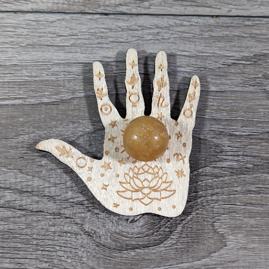 Keystone Crystals - Wholesale Decorative Tabletop Object - Wood Sphere Stand for Small Crystal Spheres – Themes10