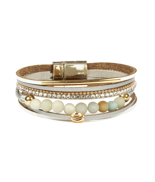 Kaleidoscope Accessories - Wholesale Jewelry Set - Stone Beads with Magnetic Snap Bracelet - 4 Assorted2