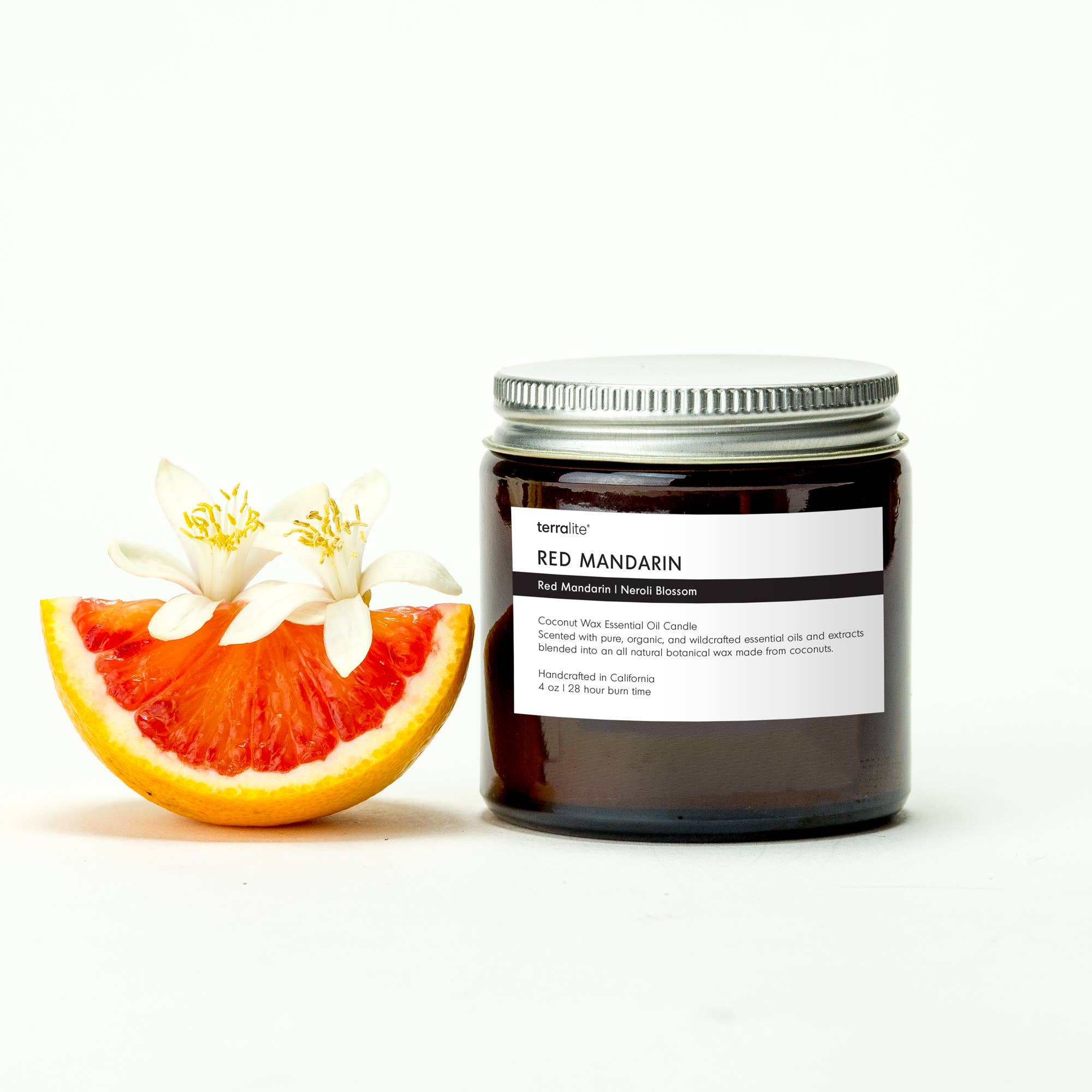 Terralite - Vente Bougie en bocal - MANDARIN ROUGE - bougie huile essentielle4