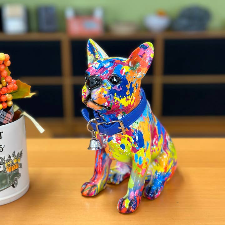 Supreme Housewares - Wholesale Decorative Tabletop Object - Resin Craft Ink Splash Frenchie Table Top