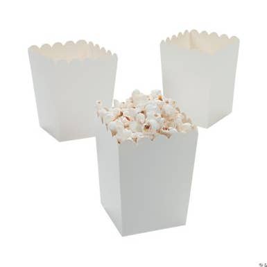 MINI WEISSE POPCORNBOXEN (24 STK) für den Großhandel von Fun Express