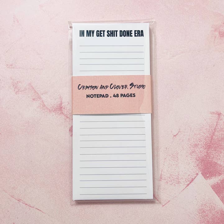 I My Get Shit Done Era roliga anteckningsblock för wholesale av Crimson and Clover Studio