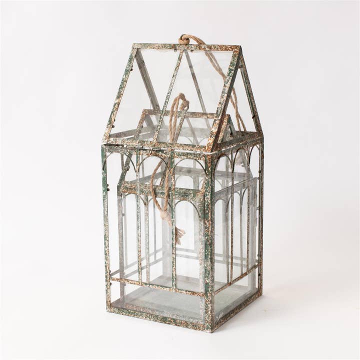 Audrey's Home & Gift - Wholesale Decorative Tabletop Object - Rustic Metal Greenhouse (Set Of 02)2