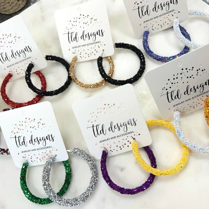 TLD Designs – wholesale Hoop-örhängen – Speldag Glitter Hoops3