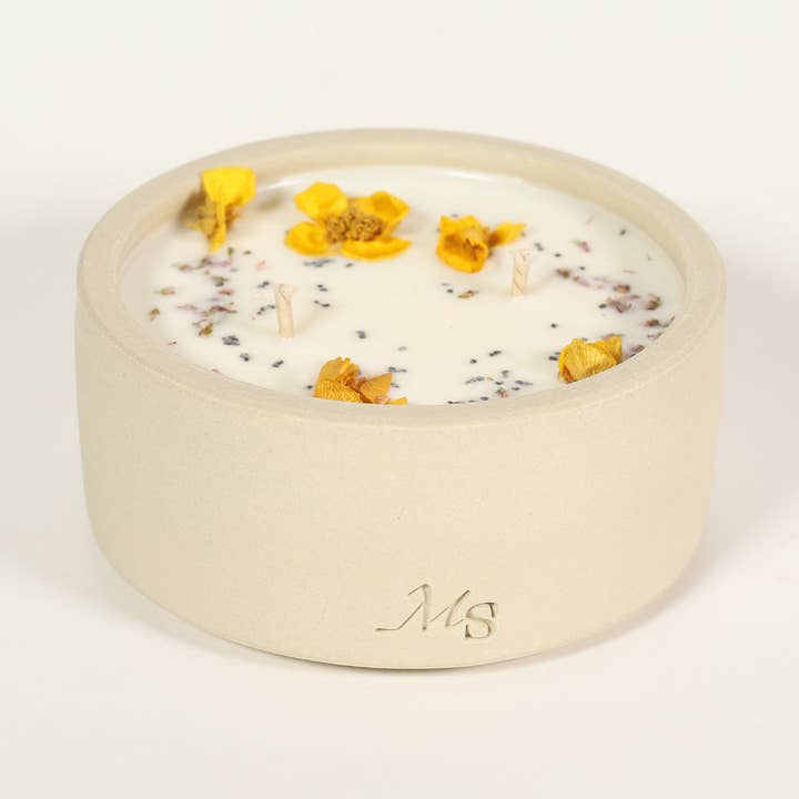 Maison Séjour - Wholesale Jar/Filled Candle - Sandstone candle - Vanilla0