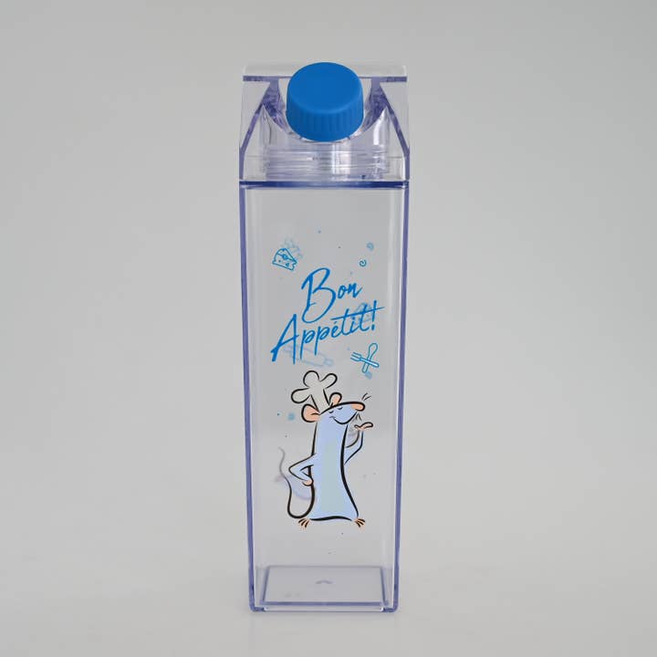 Silver Buffalo - Wholesale Water Bottle - Ratatouille Bon Appetit 16.2oz Plastic Milk Carton Bottle