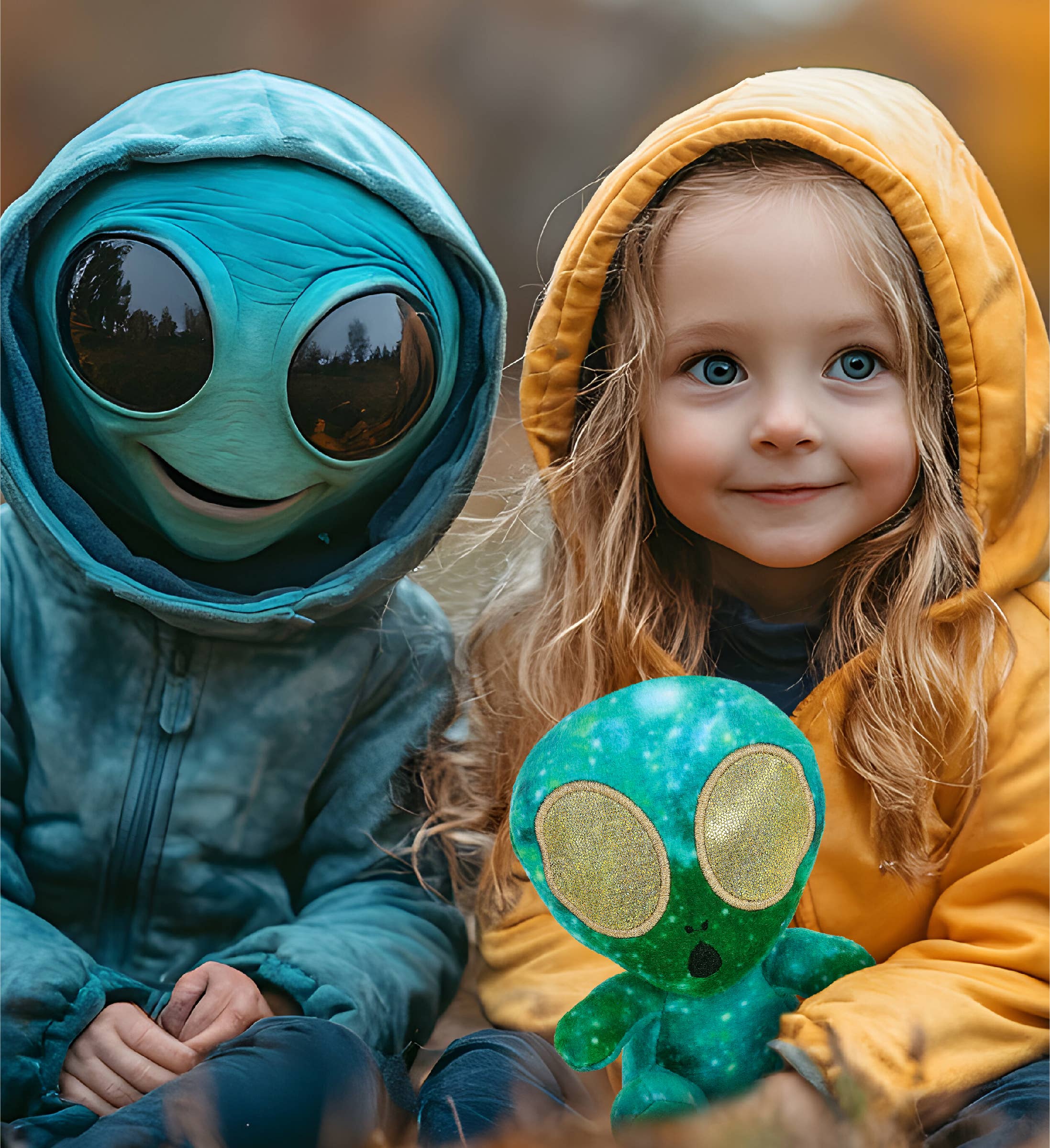 Cota Global - Wholesale Stuffed/Plush Toy - Kids & Baby - Snug-Mooshies Plush - Space Green Alien 6"4