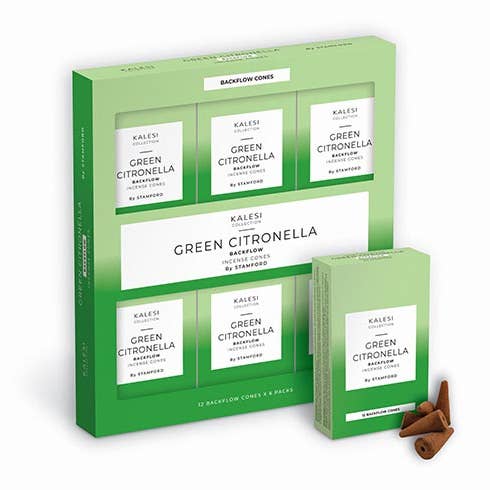 Green Citronella Backflow Cones for wholesale by Kalesi Collection Ltd