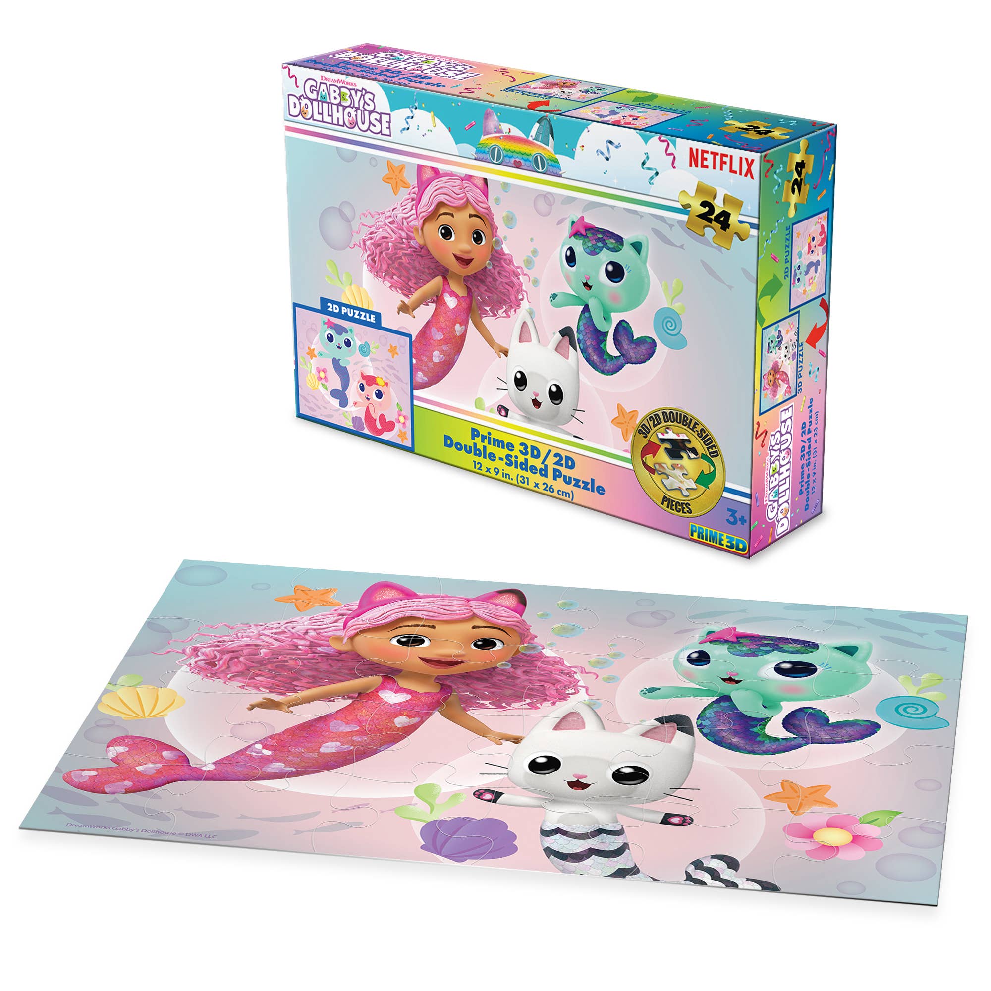 Primemotion, Inc - Wholesale Puzzle - Kids - Gabby's Dollhouse  24pc 12x9"2