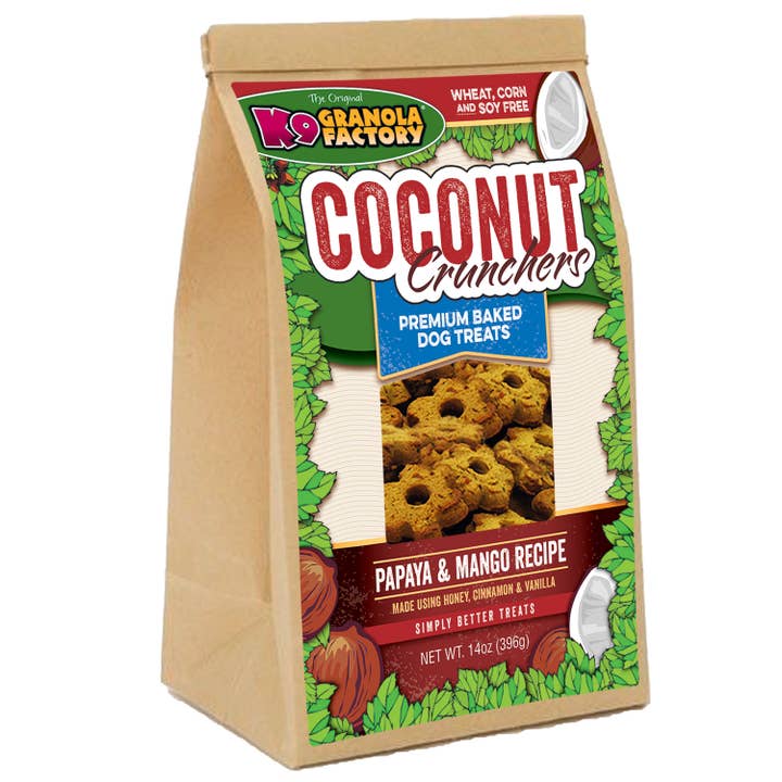 Coconut Crunchers, Papaya & Mango Recipe Dog Treats, 8.75lb for wholesale by K9 Granola Factory