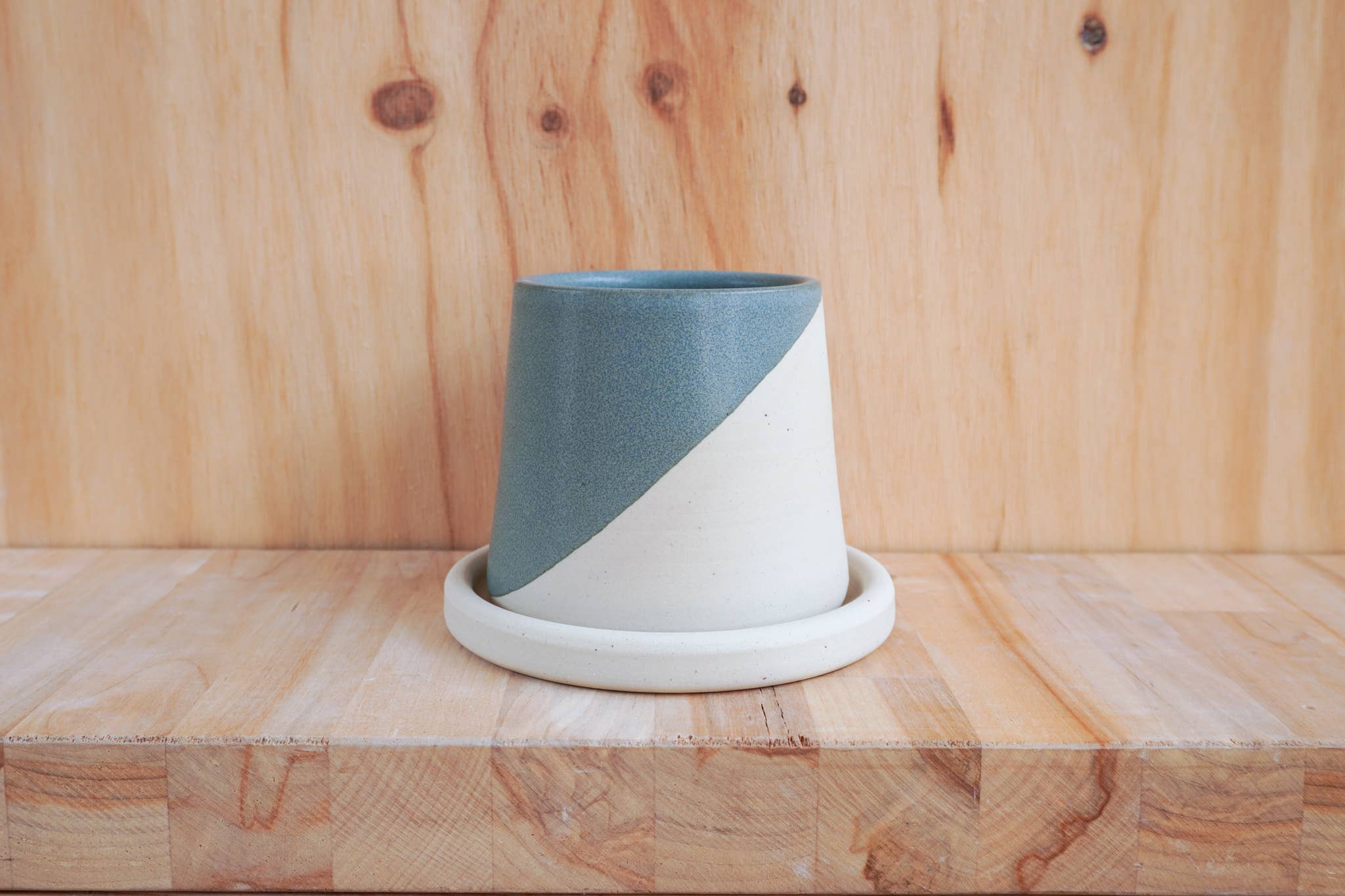 Shelby Page Ceramics - Wholesale Plant Pot - Small Planter with Tray - Core Glazes3