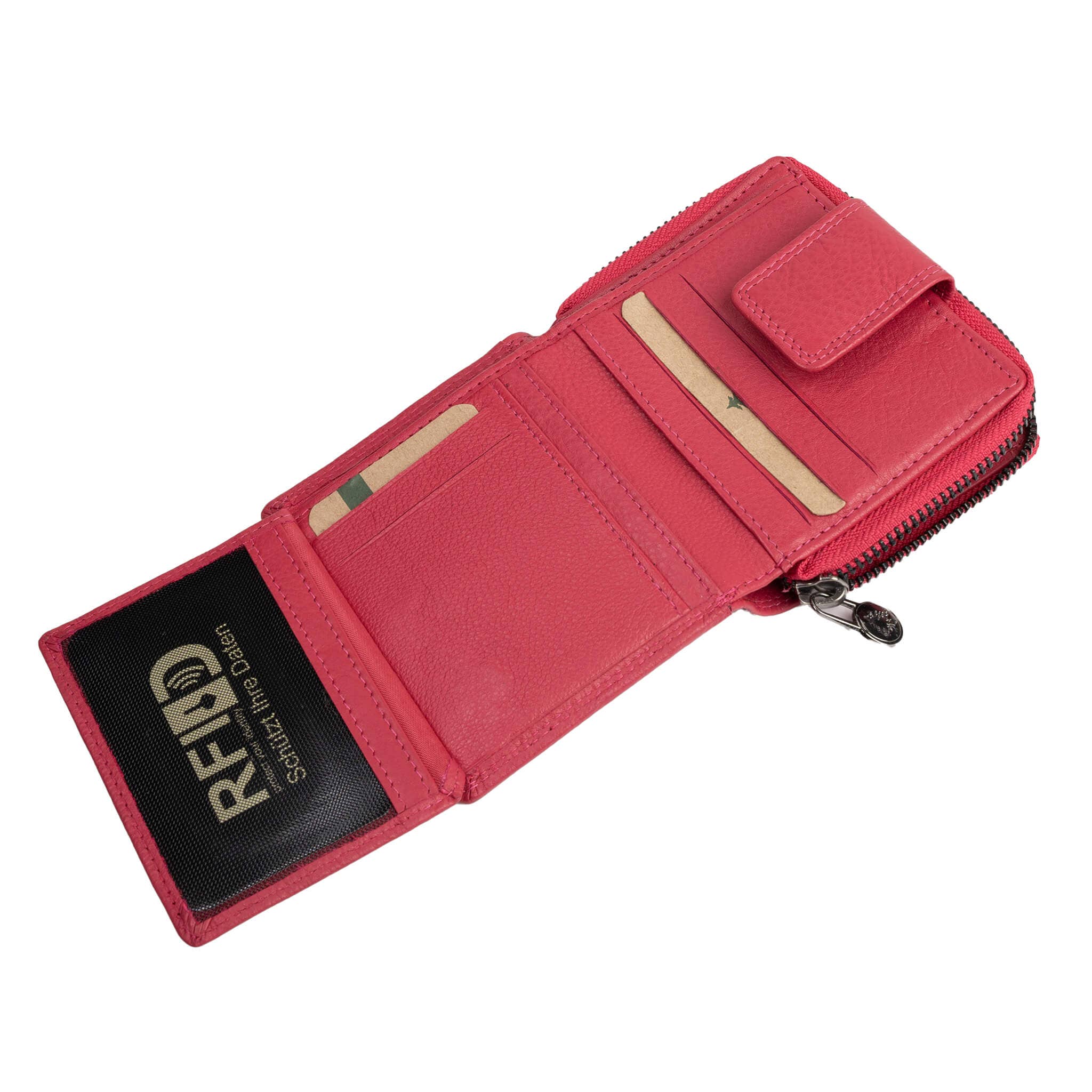 Greenwood - Wholesale Wallet - Unisex - Akiro women's small leather wallet with zip pocket10