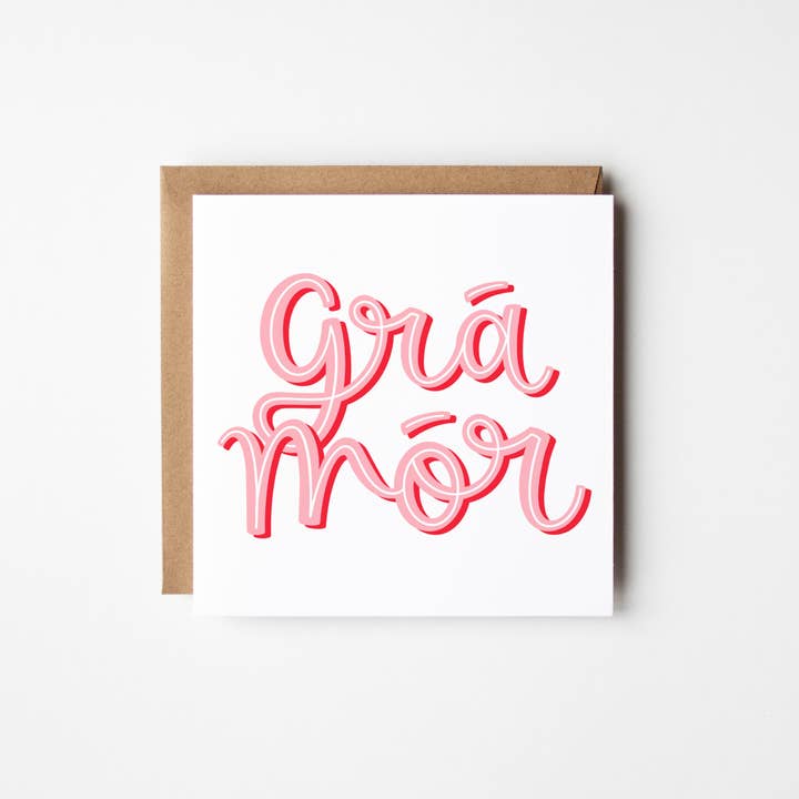 Irish greeting card | Valentines | Love | Grá mór | Big love for wholesale by Once upon a Dandelion
