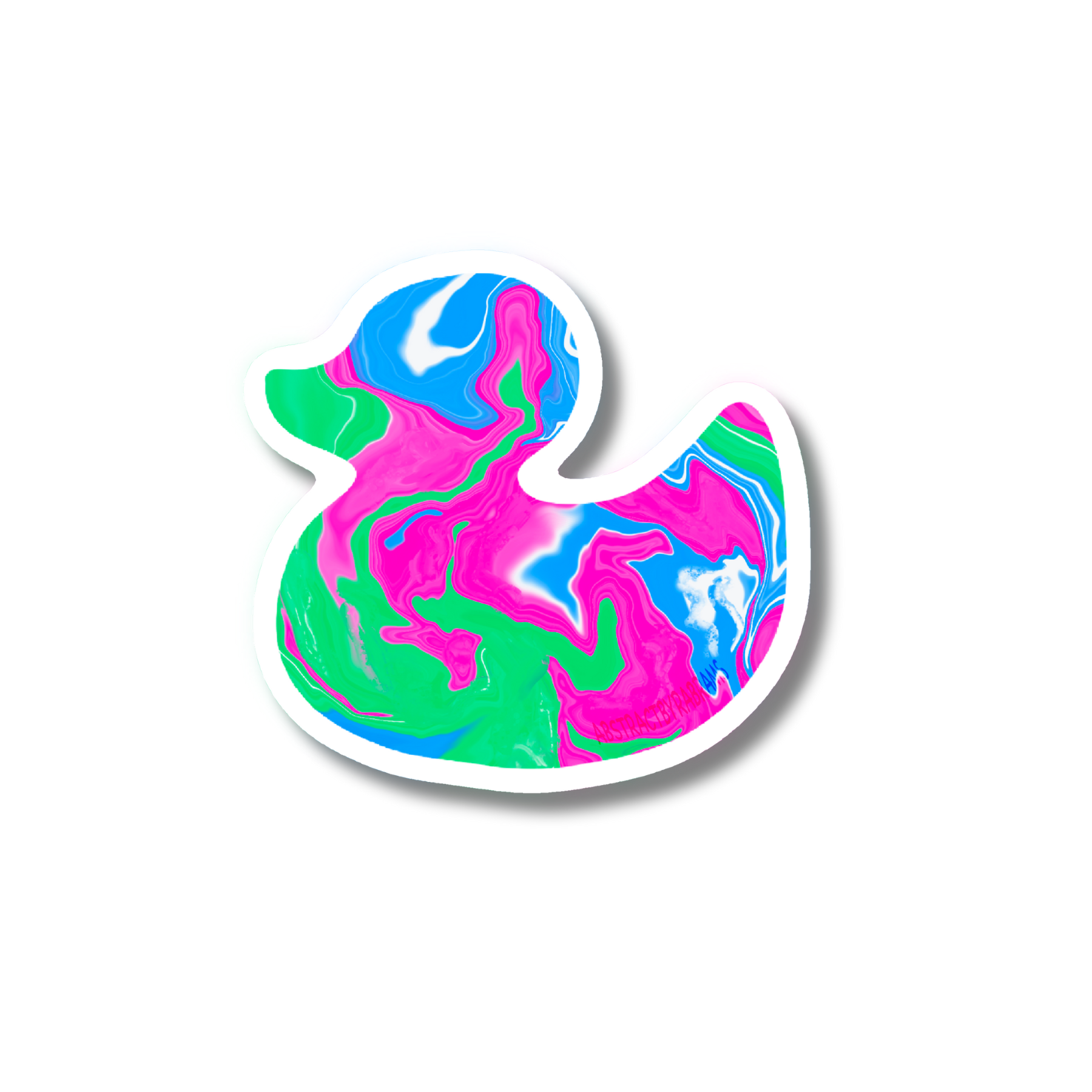 AbstractbyRabrams - Wholesale Sticker - Abstract Pride Flag Duck Sticker LGBTQ 9 Varieties Vinyl7