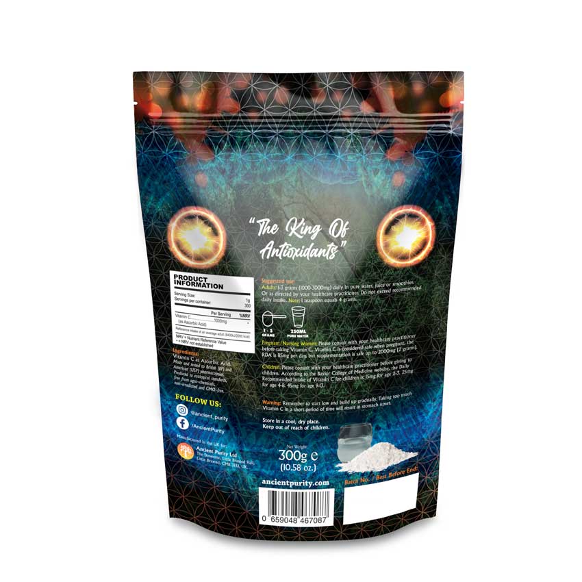 Ancient Purity - Wholesale Voedingssupplement/vitamine - Vitamine C Poeder - 300 g | Pure Ascorbinezuur | GMO-vrij4