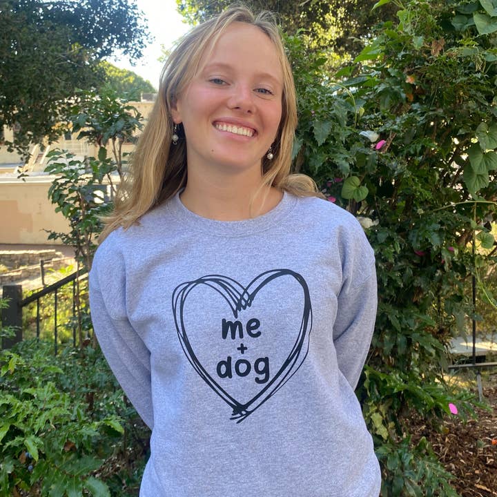Me + Dog Crewneck Sweatshirt for wholesale by Sam & Nala | intentional style for pets & their people
