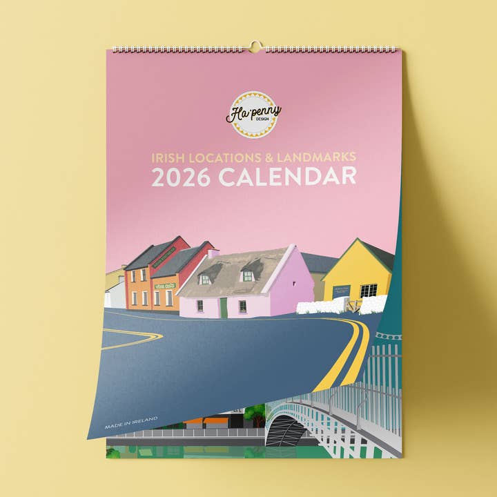 Irish Locations & Landmarks 2026 Calendar for wholesale by Hapenny Design