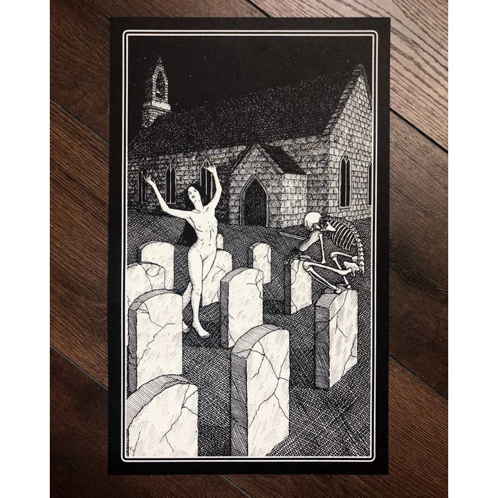 Leviathan Artworks - Venta al por mayor Ilustración - Serigrafía de El violinista y la doncella