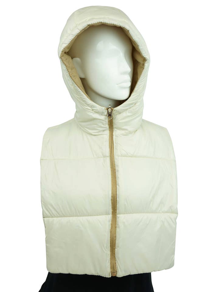 Anais - Wholesale Outerwear Vest - Women's - Reversible hooded balaclava GL0285