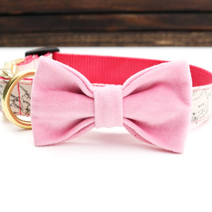 Mimi Green - Wholesale Pet bow tie – Dog - Velveteen Dog Collar Bow Tie