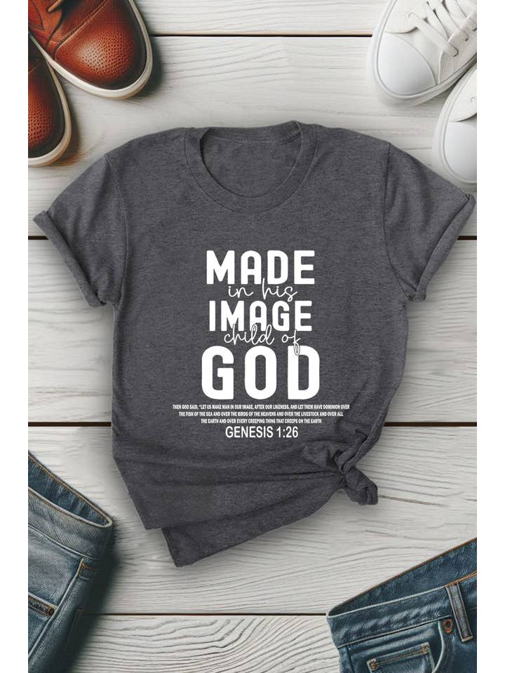 Top Avenue – wholesale Screen printed t-shirt – Women′s – Made in His Image Child Of God, Unisex Round Neck T-Shirt9