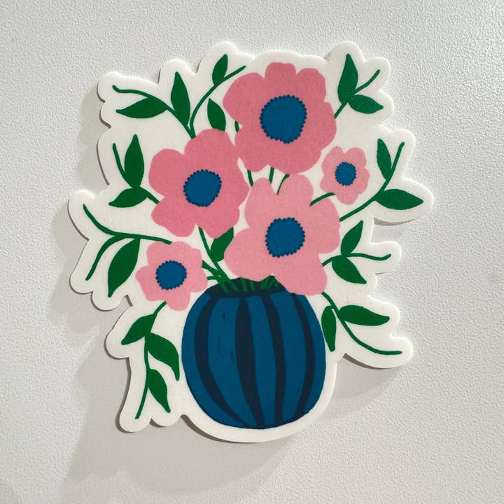 Rondelle Designs - Wholesale Sticker - Vase of Flowers 5 Vinyl Sticker2