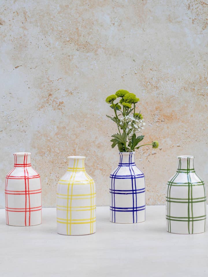 Vaso in ceramica a scacchi marocchino per la vendita all'ingrosso da parte di Maison Berber