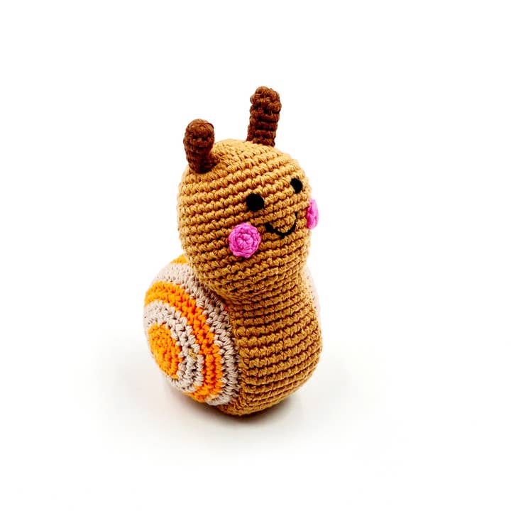 Pebble - Wholesale Stuffed/Plush Toy - Kids & Baby - Baby Snail Rattle – Garden-Themed Toy
