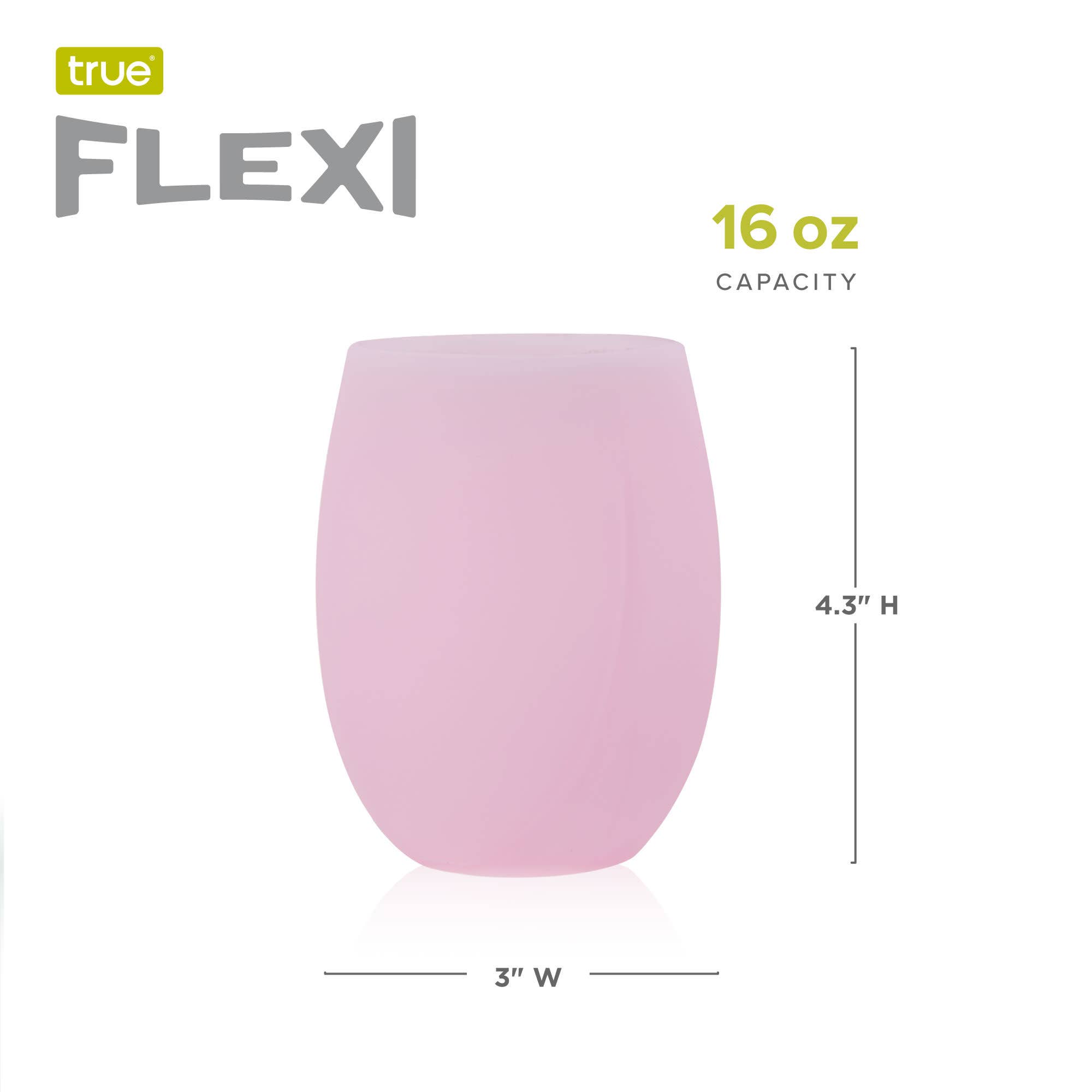 TRUE - Wholesale Wine Glass - Flexi Silicone Wine Cups with Aerating Ridges ASST COLORS6