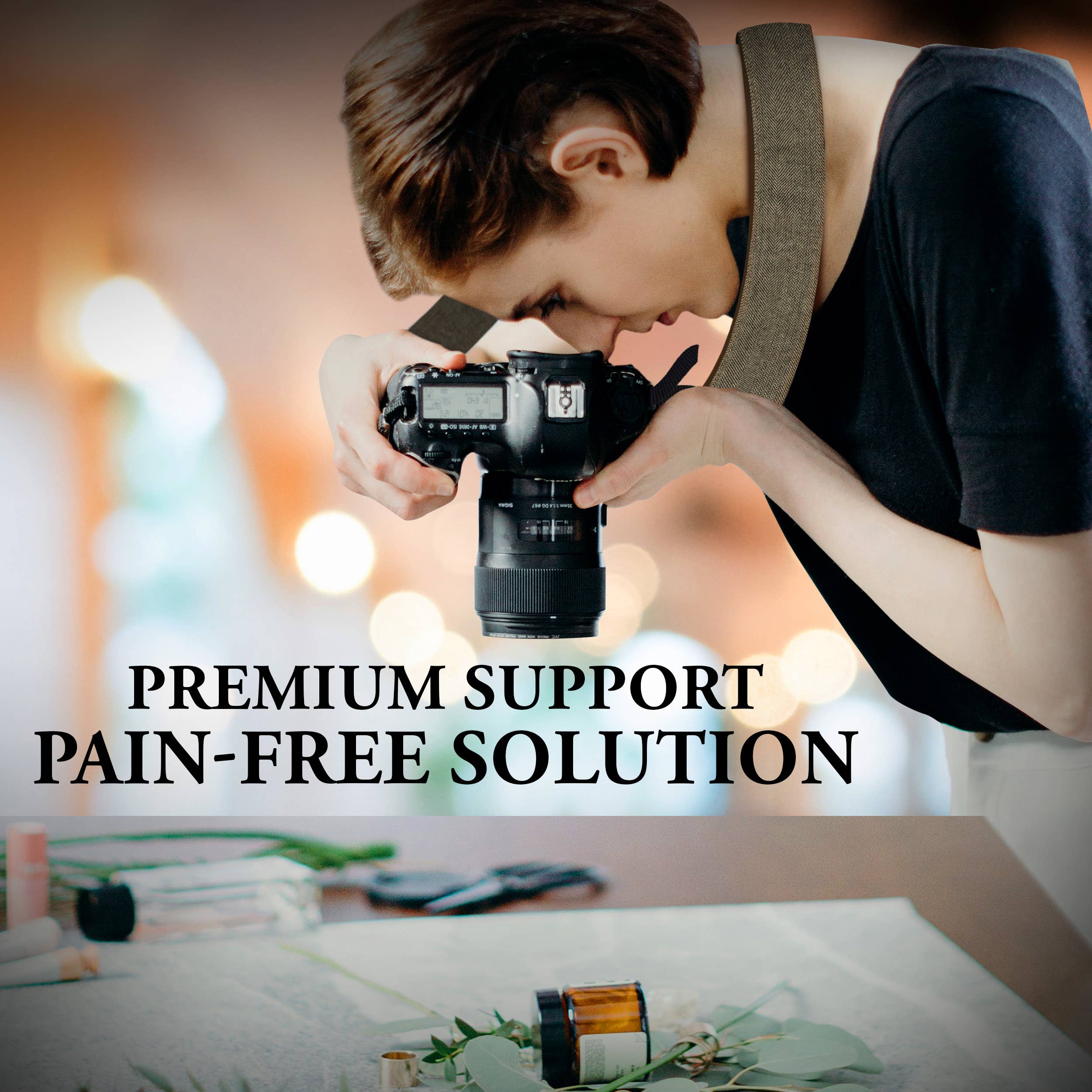 Gradzo - Wholesale Camera Strap - Custom Embroidery Camera Strap - Brown Denim Camera Strap6