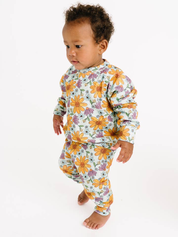 Laura Mae Floral Crewneck Set for wholesale by Little One Shop