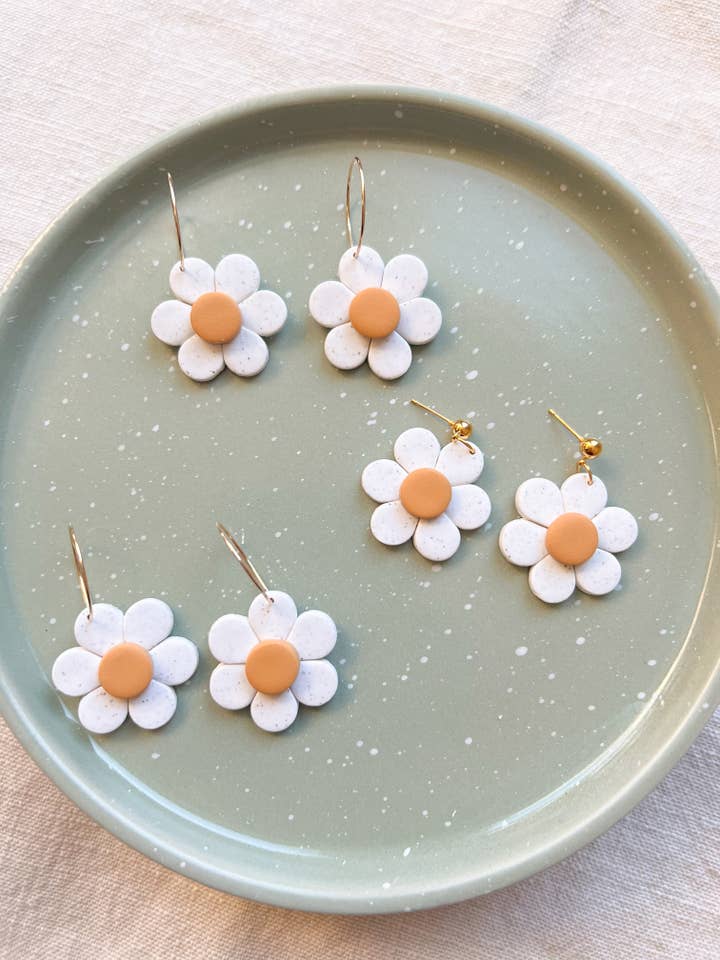Flower Dangles for wholesale by The Playful Clay