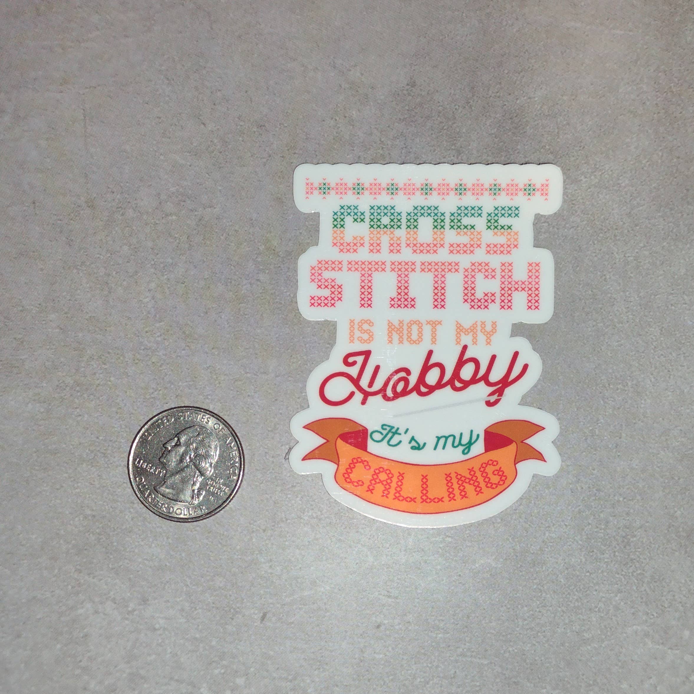 Dancing Dolphin Crafts - Wholesale Sticker - Cross Stitch Sticker | Cross Stitch Is Not My Hobby2