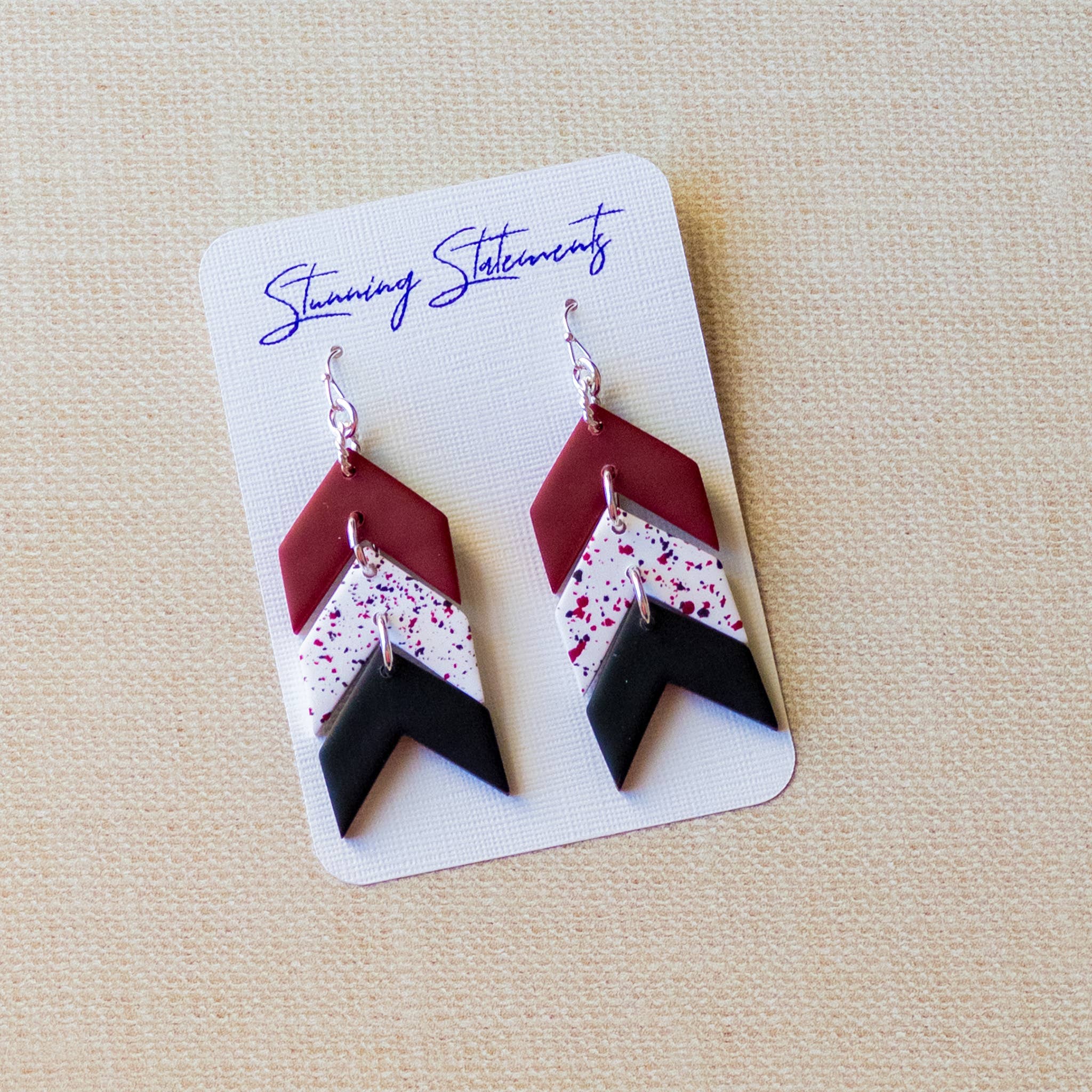 Stunning Statements - Wholesale Dangle Earrings - Tara Gameday School Spirit Clay Earrings5
