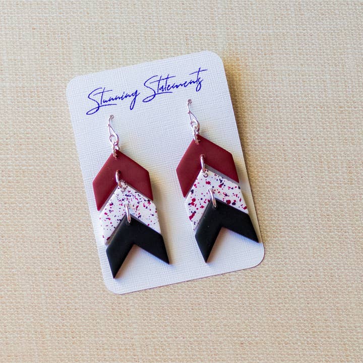 Stunning Statements - Wholesale Dangle Earrings - Tara Gameday School Spirit Clay Earrings5