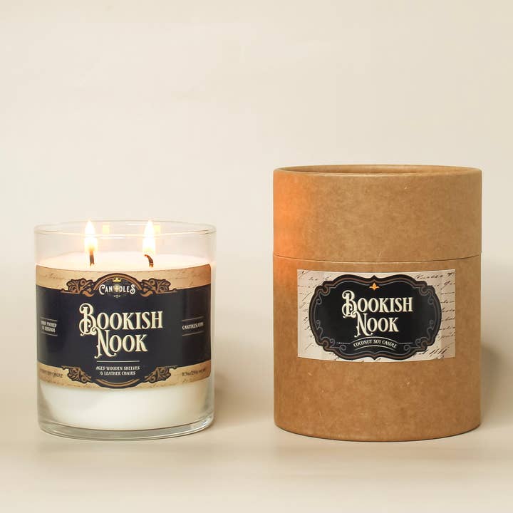 Can'tdles & Co. - Wholesale Jar/Filled Candle - Book Lover Candle – Bookish Nook | Leather, Wood & Musk1