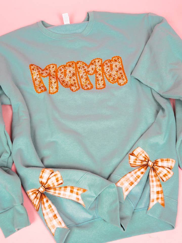 Side Bows Fall Custom Name Unisex NuBlend Crew Sweatshirt for wholesale by Wholesale Accessory Market