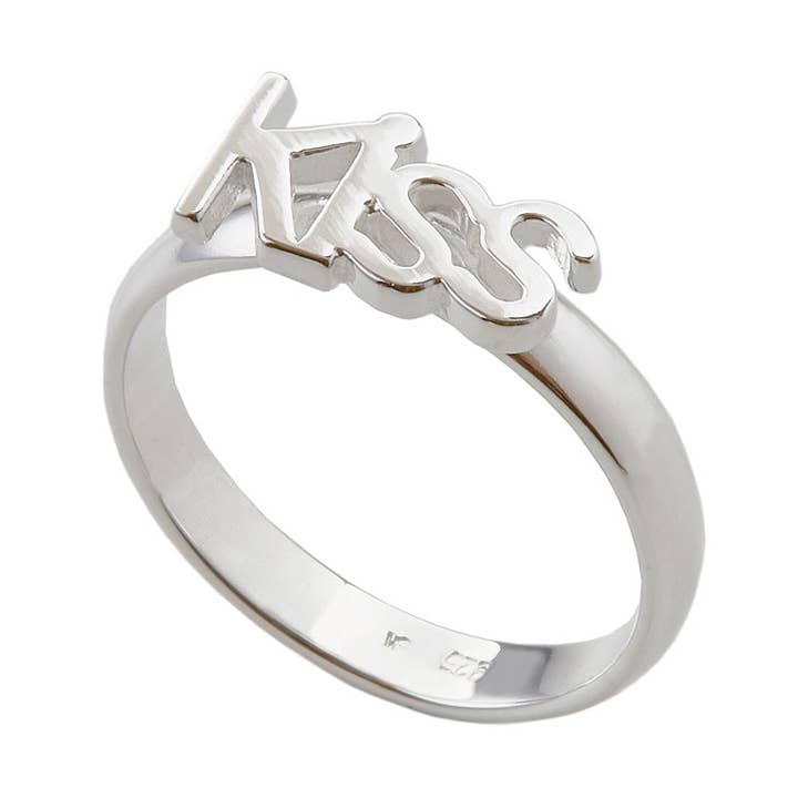 ICR09 : Keep calm and kiss on ring for wholesale by Annabella Moore